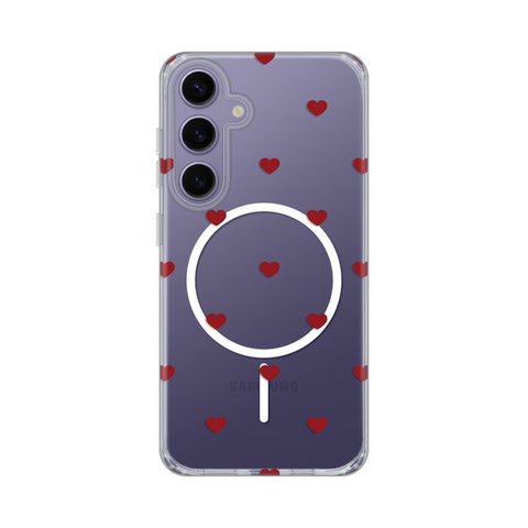 Zastitna futrola print Magsafe - Samsung S921B Galaxy S24 Red Hearts.