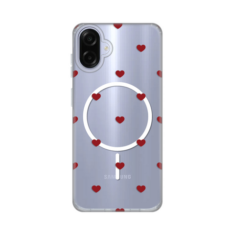 Zastitna futrola print Magsafe - Samsung A075F Galaxy A07 Red Hearts.
