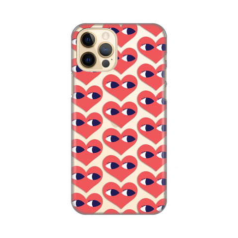 PRINT silikonska futrola skin (ultra tanka) - iPhone 12/12 Pro 6.1 Eye Heart Pattern.