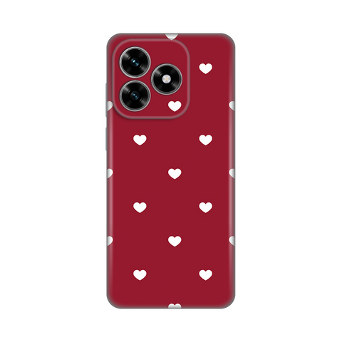 PRINT silikonska futrola skin (ultra tanka) - Huawei Honor X5c Plus Burgundy Hearts.