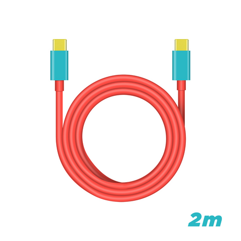 Data kabl Coteci Thunderbolt 87303 100W 4K 20Gbps PD na Type C crveni 2m.