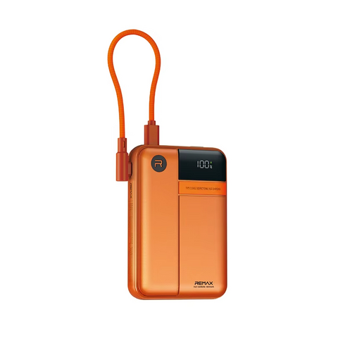 Back Up baterija (univerzalna) prenosiva baterija REMAX Range Series FP-122 22.5W sa integrisanim Type C kablom 10000mAh narandzasta.