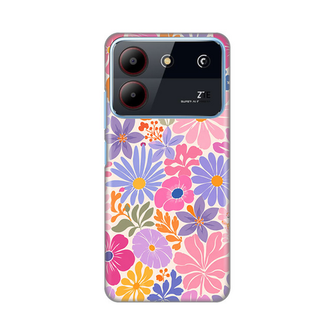 PRINT silikonska futrola - ZTE Blade A54 Sunny Petals.