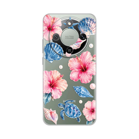 PRINT silikonska futrola skin (ultra tanka) - Huawei Honor Magic 8 Lite Hibiscus Sea.