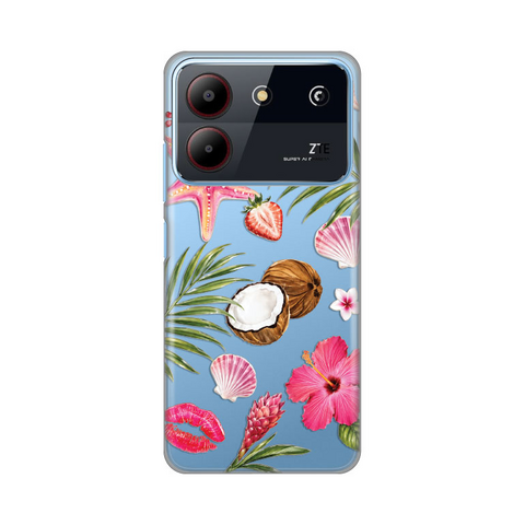 PRINT silikonska futrola - ZTE Blade A54 Coconut Paradise.