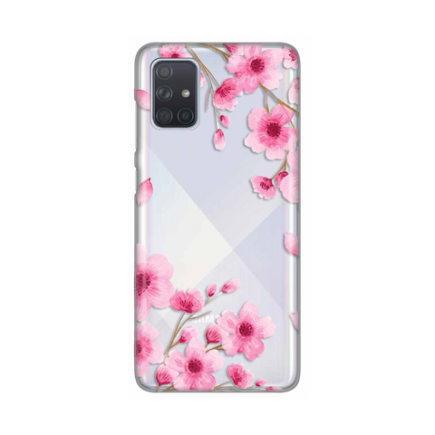 PRINT silikonska futrola skin (ultra tanka) - Samsung A715F Galaxy A71 Rose flowers.