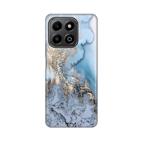 PRINT silikonska futrola - Huawei Honor X6b Blue Gold Marble.