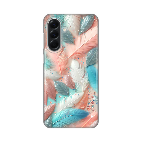 PRINT silikonska futrola - Samsung A566 Galaxy A56 5G Pastel Feathers.
