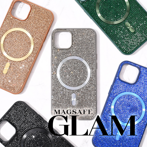 Zastitna futrola Magsafe Glam - iPhone 14 zelena.