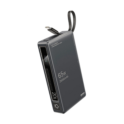 Back Up baterija (univerzalna) prenosiva baterija REMAX Wingle Series RPP-87 65W+22.5W Fast Charging 20000 mAh crni.