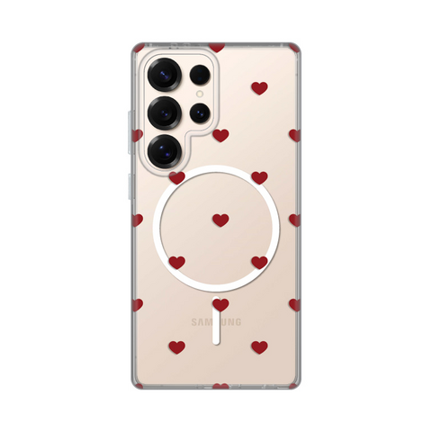 Zastitna futrola print Magsafe - Samsung S938 Galaxy S25 Ultra Red Hearts.