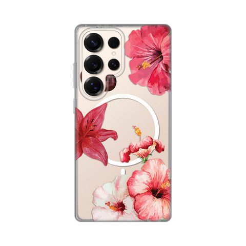 Zastitna futrola print Magsafe - Samsung S938 Galaxy S25 Ultra Hibiscus.