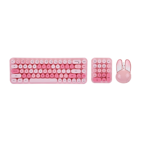 Combo mis i tastatura Coteci 84019 pink.