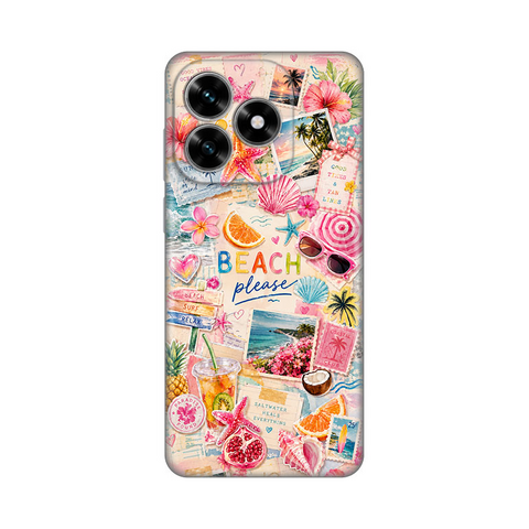 PRINT silikonska futrola skin (ultra tanka) - Huawei Honor X5c Plus Beach Please.