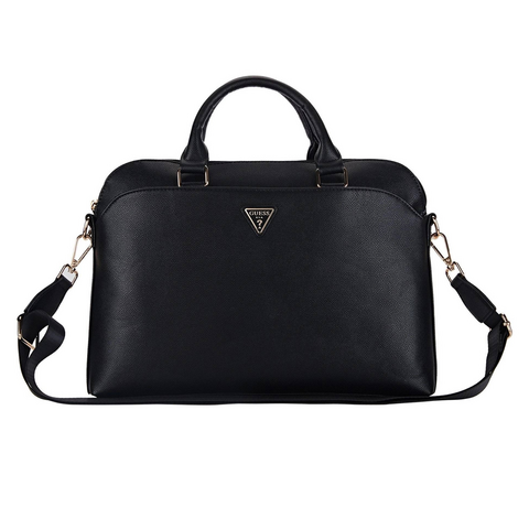 Torba - laptop Guess Bag Grained Triangle Logo 15" crna (GUCB15PGTSPSK).