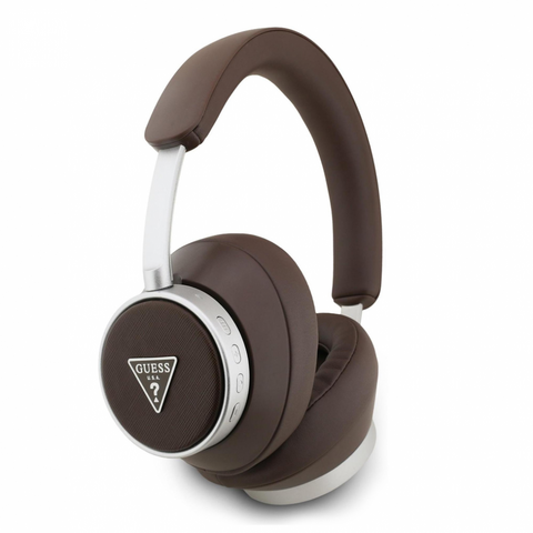 Bluetooth slusalice Guess ENC Saffiano Triangle Logo braon (GUBHC15PGMRTRW).