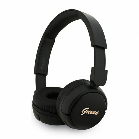 Bluetooth slusalice Guess Script Metal Logo crne (GUBHV6SCK).