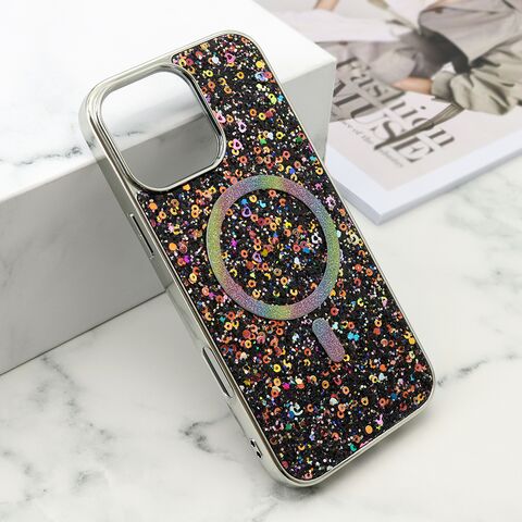 Zastitna futrola GLAM GLOW MagSafe - iPhone 16 Pro Max (6.9) crna (MS).