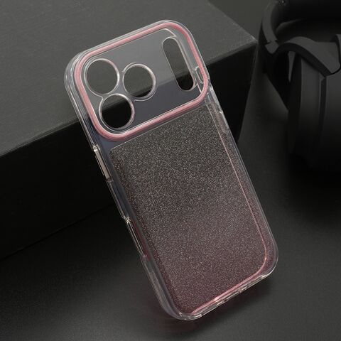 Zastitna futrola OMBRE GLITTER - iPhone 17 Pro roze (MS).