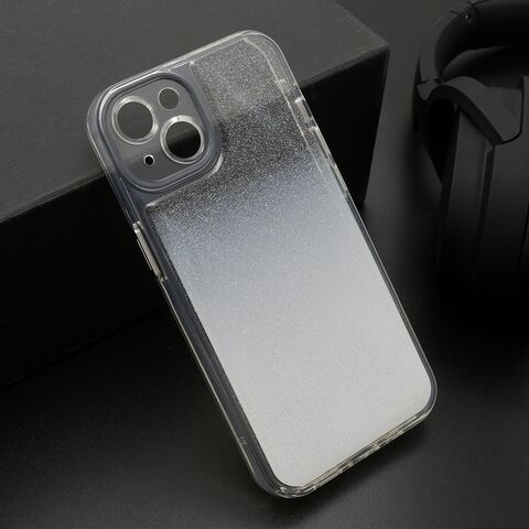 Zastitna futrola OMBRE GLITTER - iPhone 13 (6.1) bela (MS).