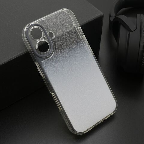 Zastitna futrola OMBRE GLITTER - iPhone 17 bela (MS).