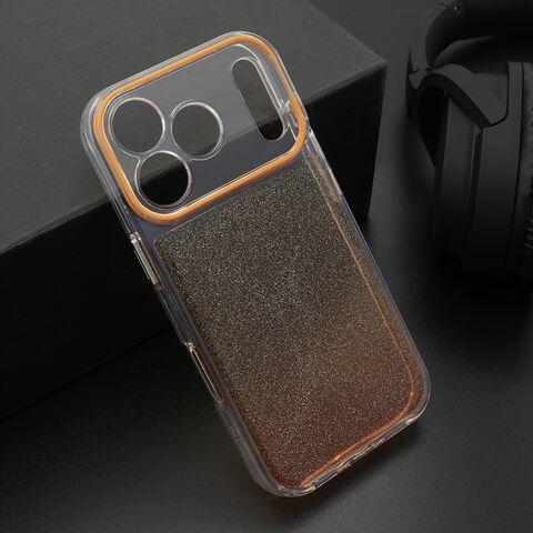 Zastitna futrola OMBRE GLITTER - iPhone 17 Pro narandzasta (MS).