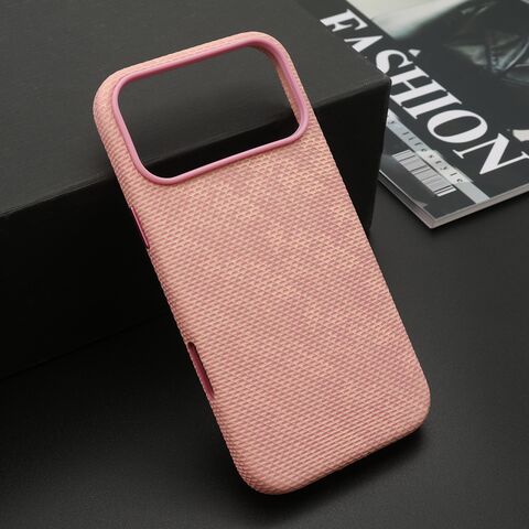 Zastitna futrola WOVEN TOUCH MagSafe - iPhone 17 Pro Max (6.9) roze (MS).