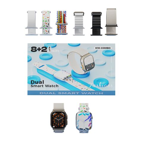 KARLER BASS K10-Combo set (2 x smart watch, 8 narukvica ) beli (MS).