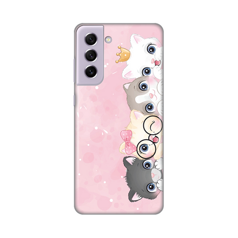 PRINT silikonska futrola skin (ultra tanka) - Samsung G990 Galaxy S21 FE Pink Cats.