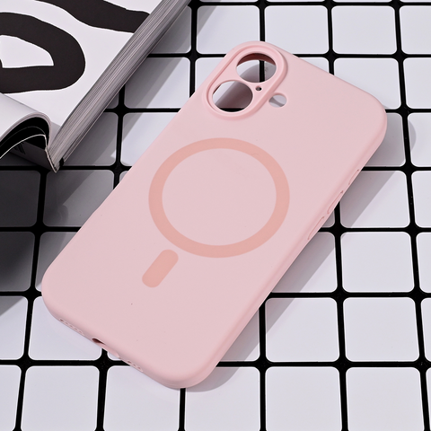 Zastitna futrola Magsafe Pure color - iPhone 16 6.1 roze.