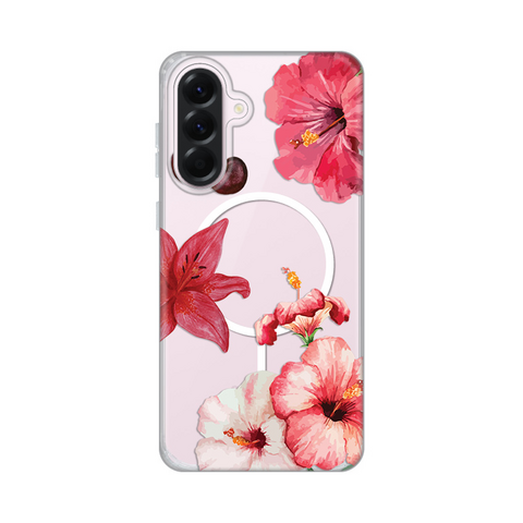 Zastitna futrola print Magsafe - Samsung A566 Galaxy A56 Hibiscus.