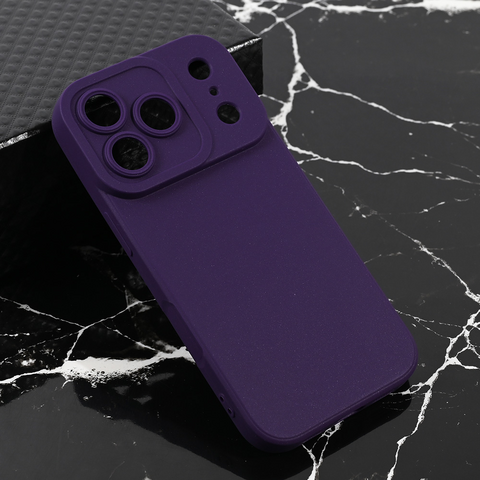 Teracell GIULIETTA silikonska futrola - iPhone 17 Pro/18 Pro 6.3 mat tamno ljubicasta.