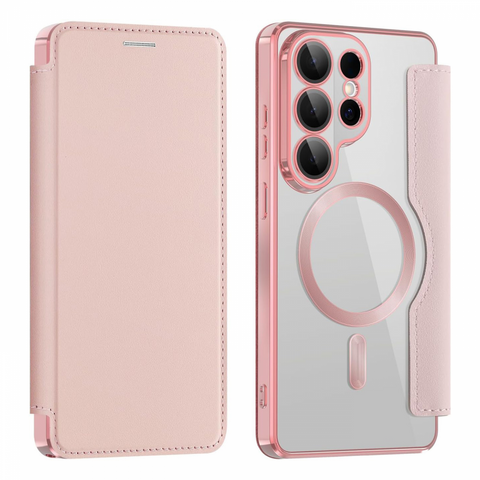Zastitna futrola Magsafe Lux bi fold (na preklop) - Samsung S948 Galaxy S26 Ultra roze.