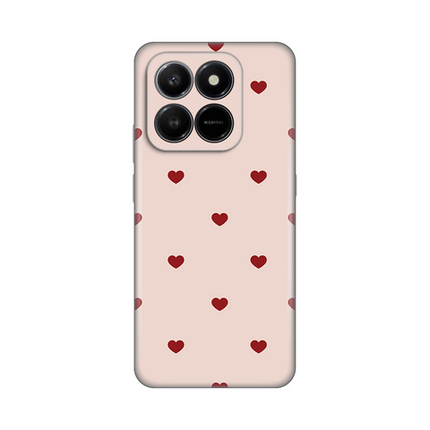 PRINT silikonska futrola - Honor X7d 4G/400 Smart 5G Beige Hearts.