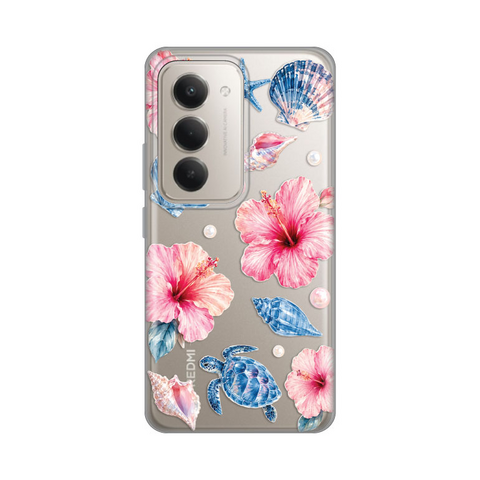PRINT silikonska futrola skin (ultra tanka) - Xiaomi Redmi 15 4G Hibiscus Sea.
