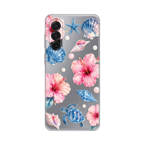 PRINT silikonska futrola skin (ultra tanka) - Samsung A175 Galaxy A17 Hibiscus Sea.