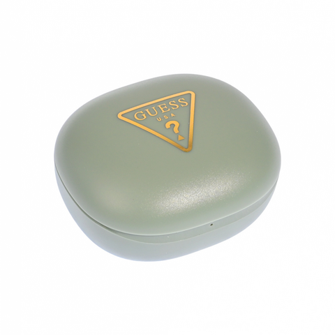 Bluetooth slusalice Guess TWS flat (ravan) Triangle Logo Electroplated zelene (GUTWST7FCETN).