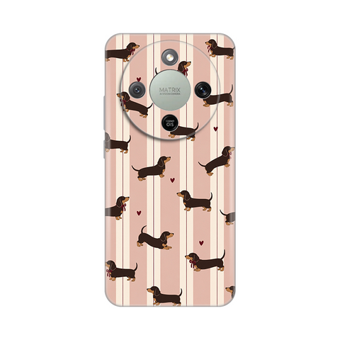 PRINT silikonska futrola skin (ultra tanka) - Huawei Honor Magic 8 Lite Dachshunds Love.