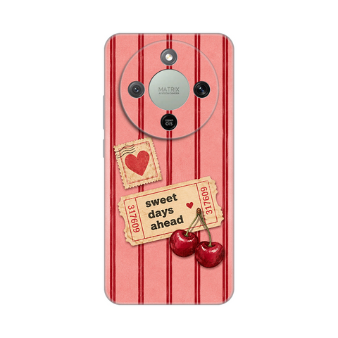 PRINT silikonska futrola skin (ultra tanka) - Huawei Honor Magic 8 Lite Cherry Ticket.