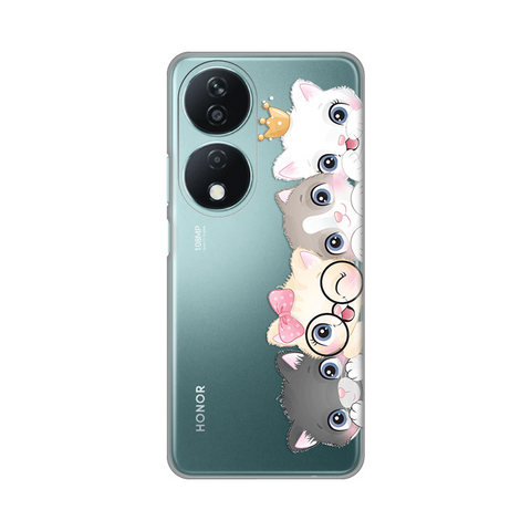 PRINT silikonska futrola skin (ultra tanka) - Huawei Honor X7b Cats.