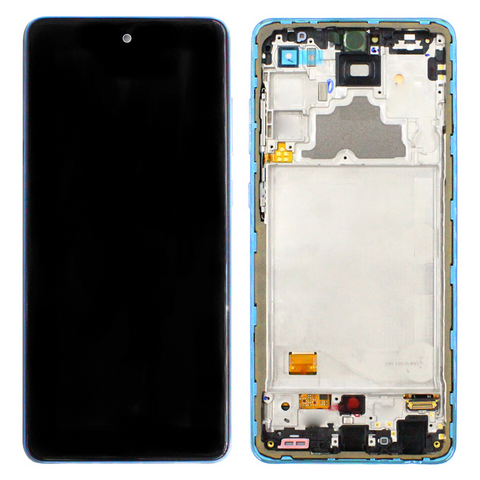 LCD ekran (displej) - Samsung A725 Galaxy A72 4G + touchscreen + okvir Blue Service Pack ORG/GH82-25460B.