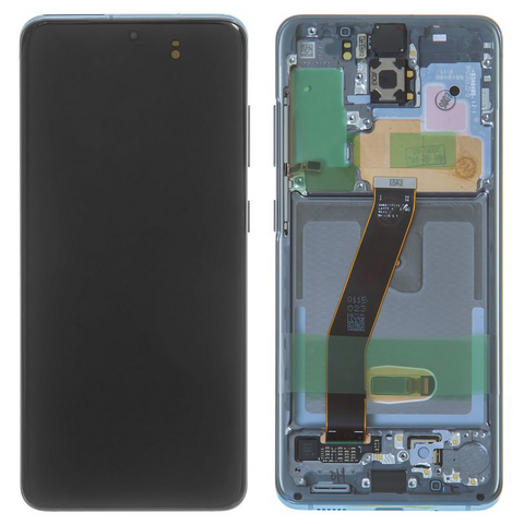 LCD ekran (displej) - Samsung G980/Galaxy S20 + touch sreen + okvir Blue Service Pack ORG/GH82-22131D.