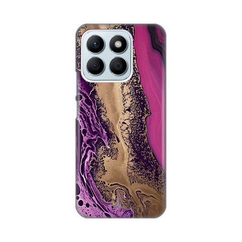 PRINT silikonska futrola - Huawei Honor X8b Purple Gold Marble.