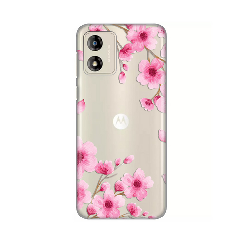 PRINT silikonska futrola skin (ultra tanka) - Motorola Moto E13 Rose flowers.