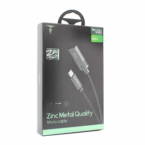 Data kabl T-phox T-M809 Zinc Holly micro USB crni 1m.