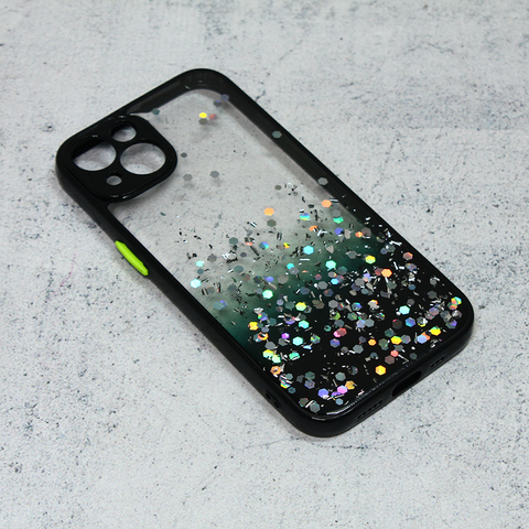 Zastitna futrola okvir Glitter - iPhone 13 crna.