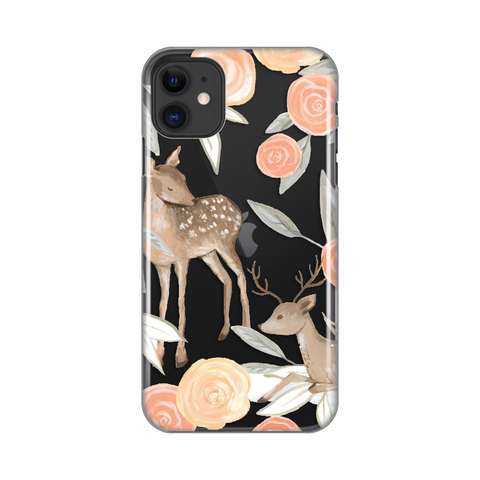 PRINT silikonska futrola skin (ultra tanka) - iPhone 11 6.1 Flower Deer.