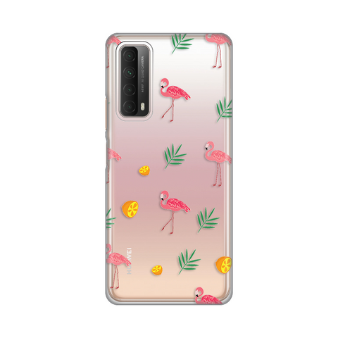 PRINT silikonska futrola skin (ultra tanka) - Huawei P Smart 2021 Flamingos.