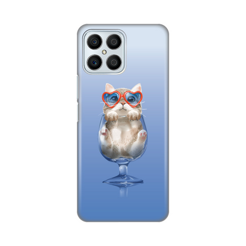 PRINT silikonska futrola - Huawei Honor X8 Funny Cat.