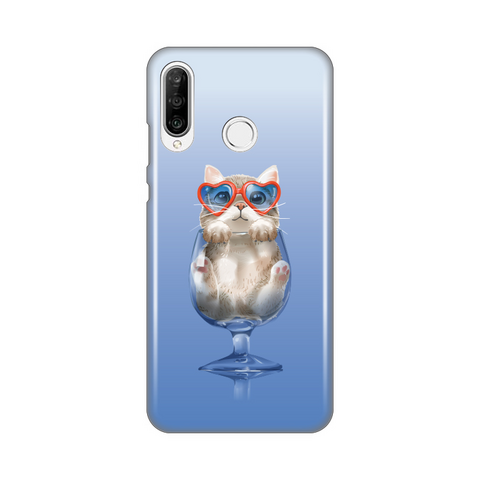 PRINT silikonska futrola - Huawei P30 Lite Funny Cat.